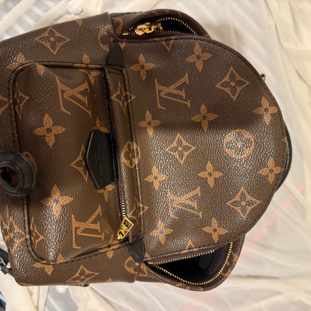 Louis Vuitton Brown Monogram Backpack with Gold-Tone Hardware